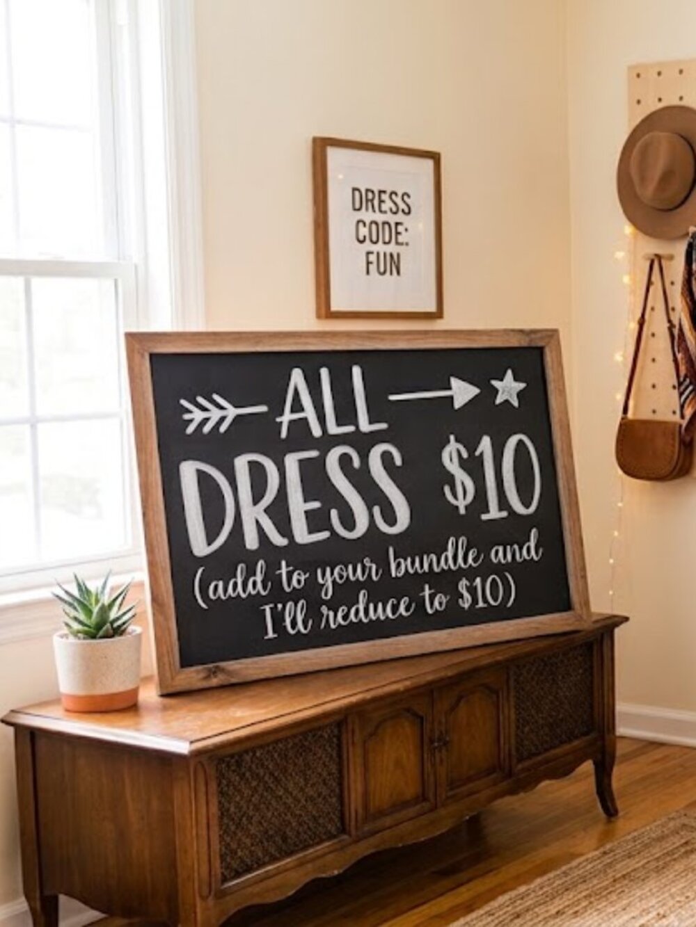 ANY DRESS IN CLOSET: $10